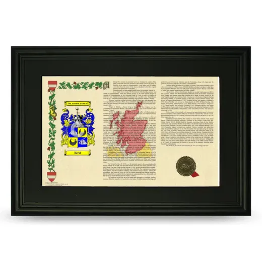 Beed Deluxe Armorial Landscape Framed- Black