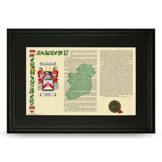 Beehan Deluxe Armorial Landscape Framed- Black