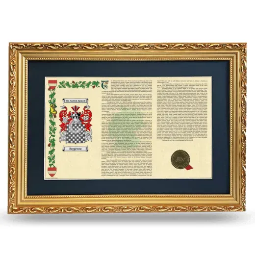 Beggerow Deluxe Armorial Landscape Framed - Gold