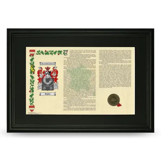 Begine Deluxe Armorial Landscape Framed- Black