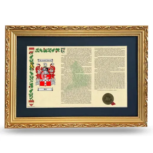 Bek Deluxe Armorial Landscape Framed - Gold