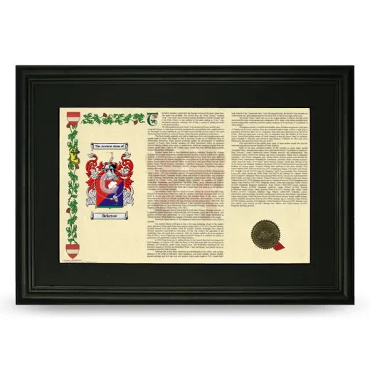 Beketov Deluxe Armorial Landscape Framed- Black