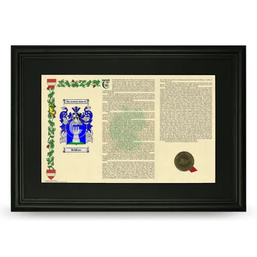 Beldron Deluxe Armorial Landscape Framed- Black