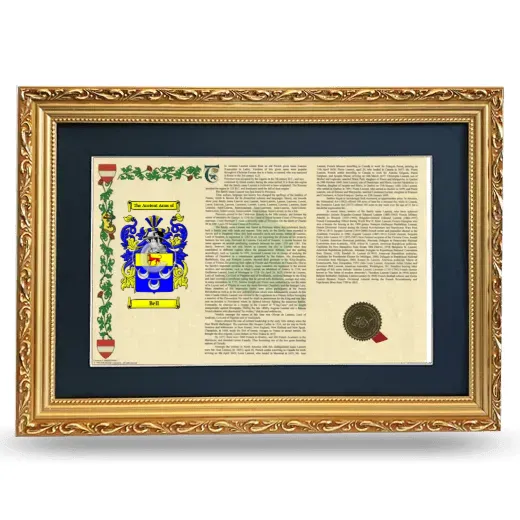 Bell Deluxe Armorial Landscape Framed - Gold