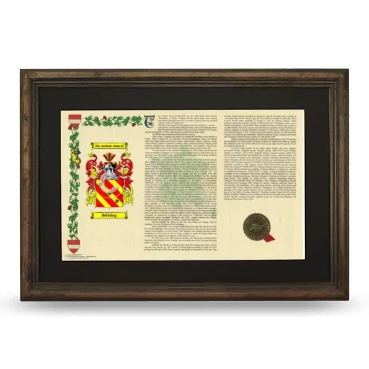 Bellaing Deluxe Armorial Landscape Framed - Brown