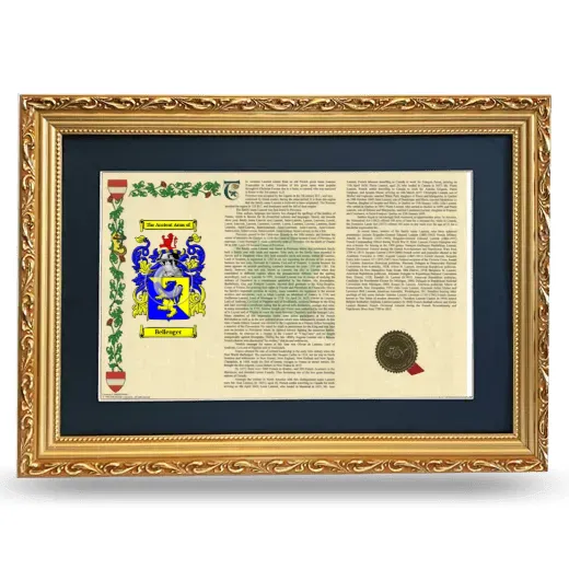 Bellenger Deluxe Armorial Landscape Framed - Gold