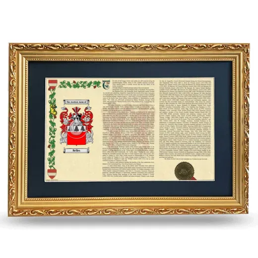 Belles Deluxe Armorial Landscape Framed - Gold