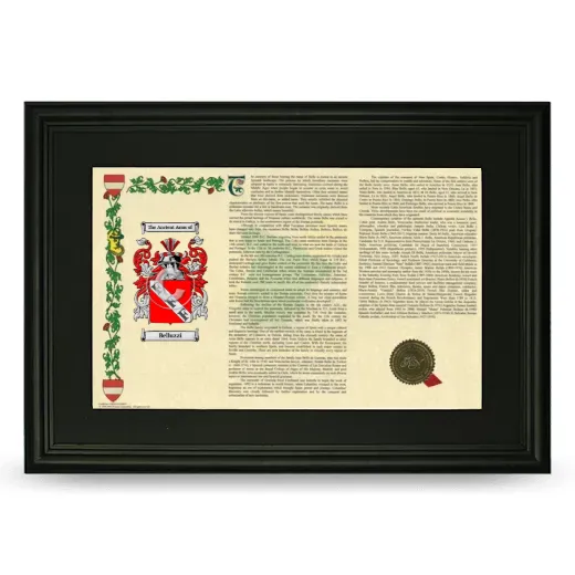 Belluzzi Deluxe Armorial Landscape Framed- Black