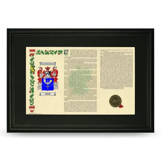 Belvill Deluxe Armorial Landscape Framed- Black