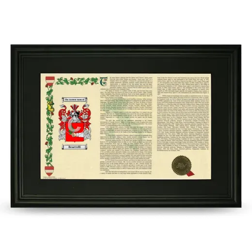 Benettelli Deluxe Armorial Landscape Framed- Black