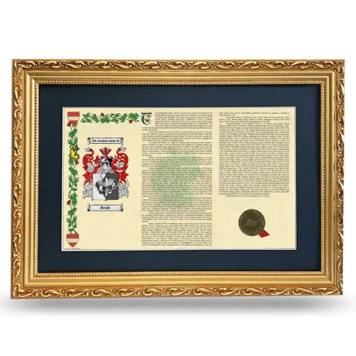 Benle Deluxe Armorial Landscape Framed - Gold