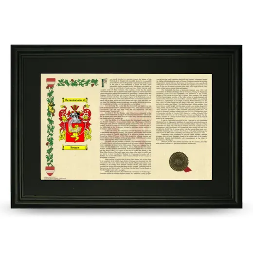 Bennet Deluxe Armorial Landscape Framed- Black
