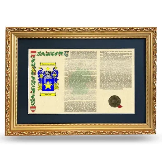 Bentzen Deluxe Armorial Landscape Framed - Gold
