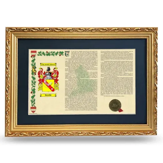 Benville Deluxe Armorial Landscape Framed - Gold