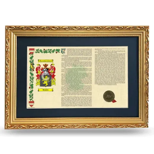 Benzies Deluxe Armorial Landscape Framed - Gold