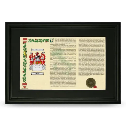 Benzo Deluxe Armorial Landscape Framed- Black