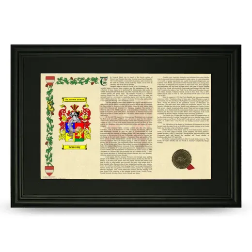 Beransky Deluxe Armorial Landscape Framed- Black