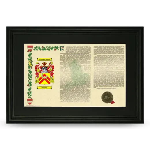 Berbary Deluxe Armorial Landscape Framed- Black