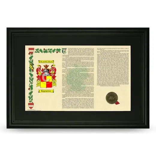 Bergemeister Deluxe Armorial Landscape Framed- Black