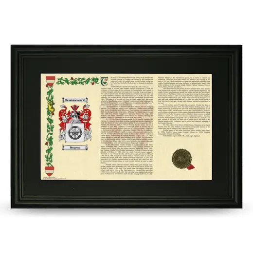 Bergens Deluxe Armorial Landscape Framed- Black