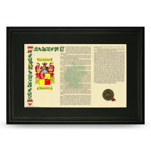 Bergermeister Deluxe Armorial Landscape Framed- Black