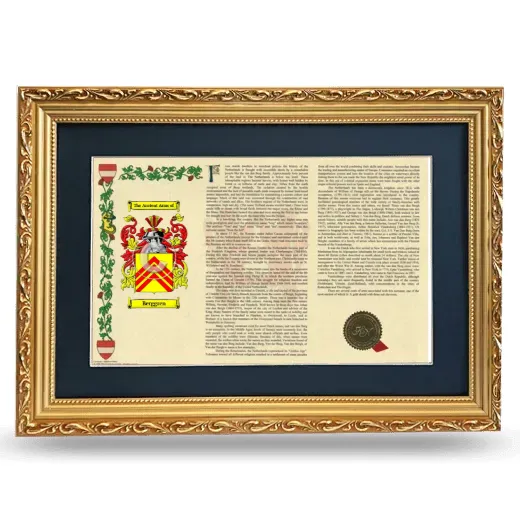 Berggren Deluxe Armorial Landscape Framed - Gold