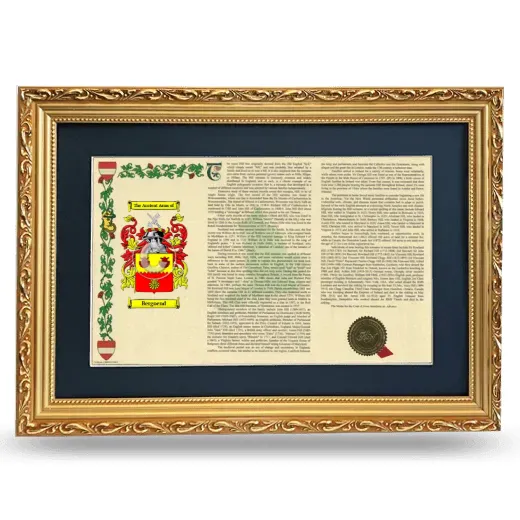 Bergoend Deluxe Armorial Landscape Framed - Gold