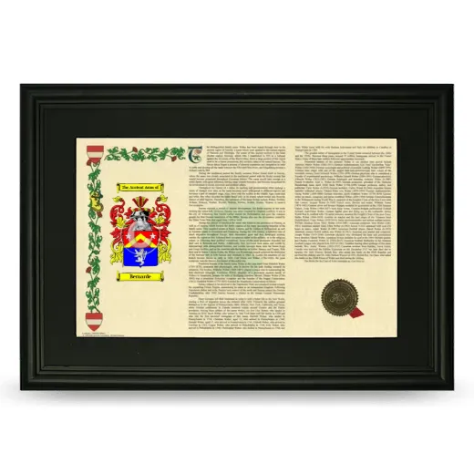 Bernarde Deluxe Armorial Landscape Framed- Black