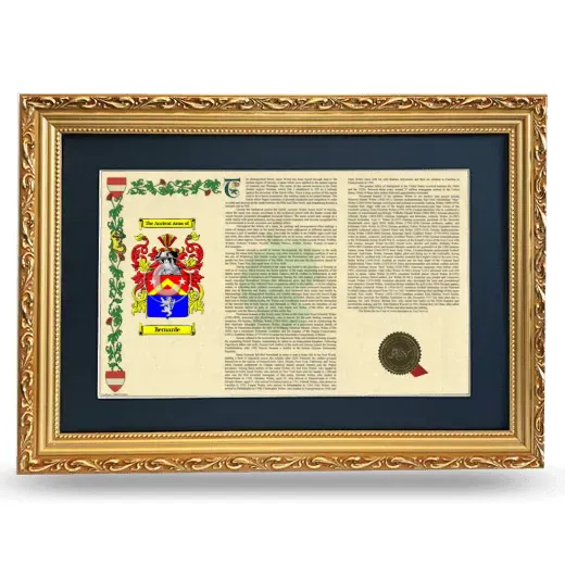 Bernarde Deluxe Armorial Landscape Framed - Gold