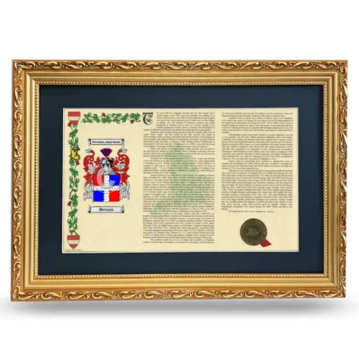 Bernays Deluxe Armorial Landscape Framed - Gold