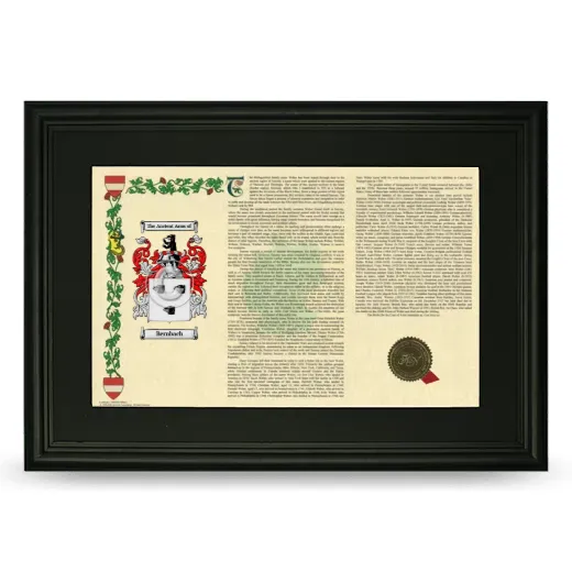 Bernbach Deluxe Armorial Landscape Framed- Black