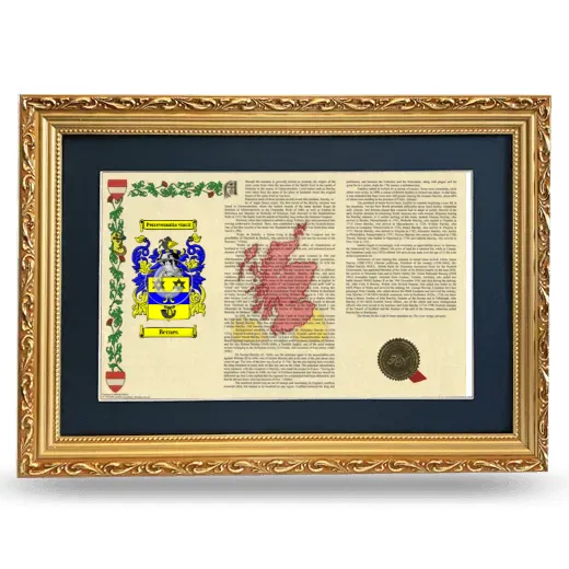 Bernes Deluxe Armorial Landscape Framed - Gold