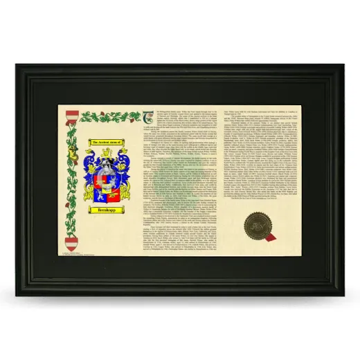 Bernkopp Deluxe Armorial Landscape Framed- Black