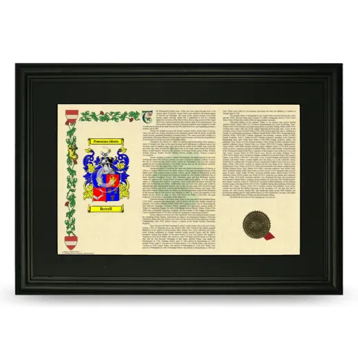 Bertell Deluxe Armorial Landscape Framed- Black