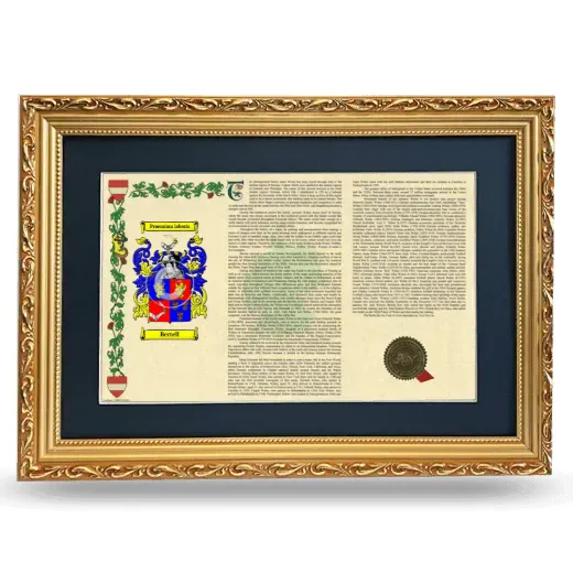 Bertell Deluxe Armorial Landscape Framed - Gold