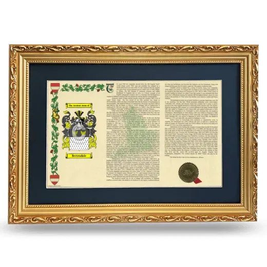 Bertendale Deluxe Armorial Landscape Framed - Gold