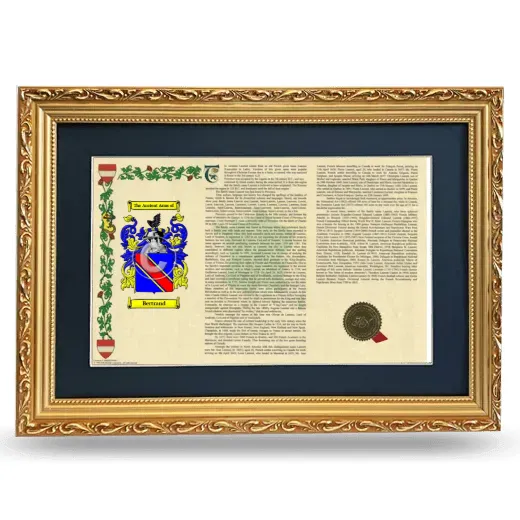Bertrand Deluxe Armorial Landscape Framed - Gold