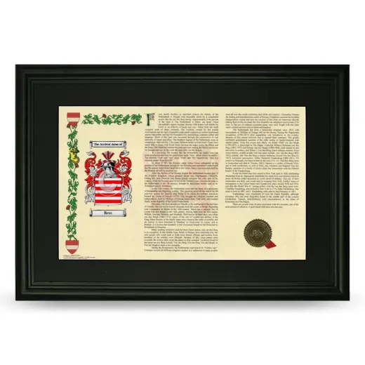 Bess Deluxe Armorial Landscape Framed- Black