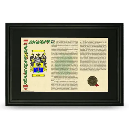 Bessol Deluxe Armorial Landscape Framed- Black