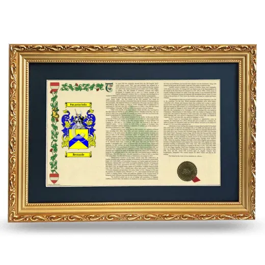 Bestarde Deluxe Armorial Landscape Framed - Gold