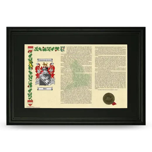 Bete Deluxe Armorial Landscape Framed- Black