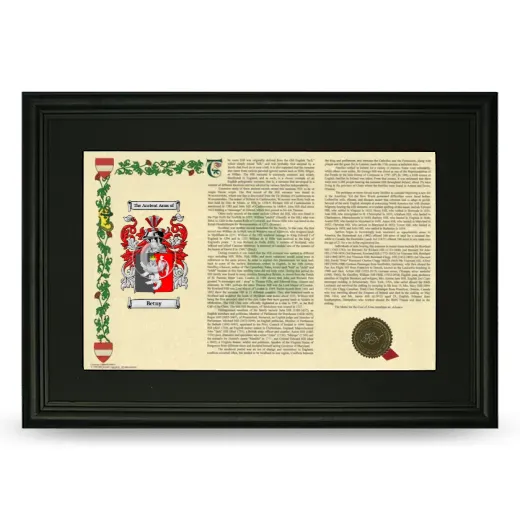 Betny Deluxe Armorial Landscape Framed- Black