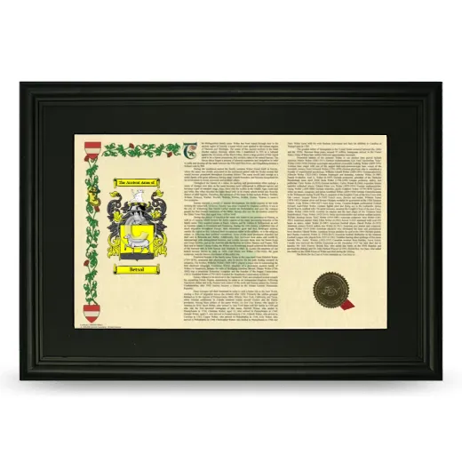 Betsol Deluxe Armorial Landscape Framed- Black