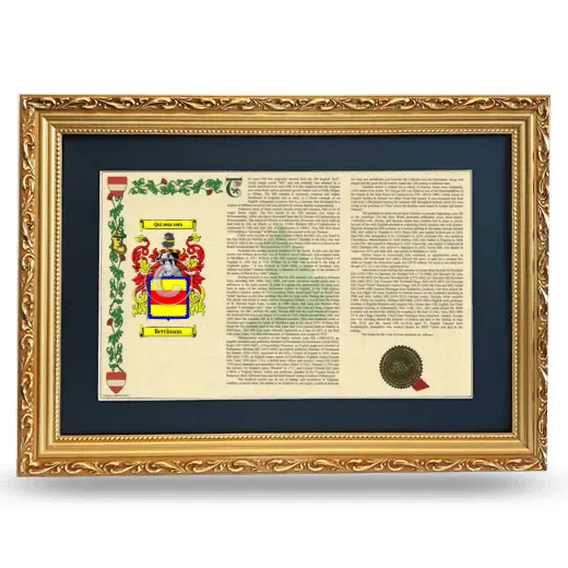 Bettinson Deluxe Armorial Landscape Framed - Gold