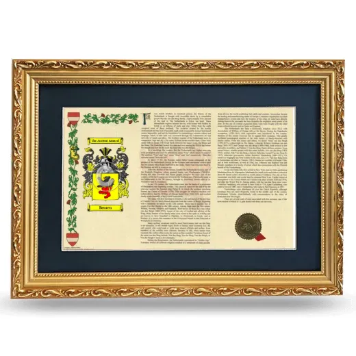 Beuren Deluxe Armorial Landscape Framed - Gold