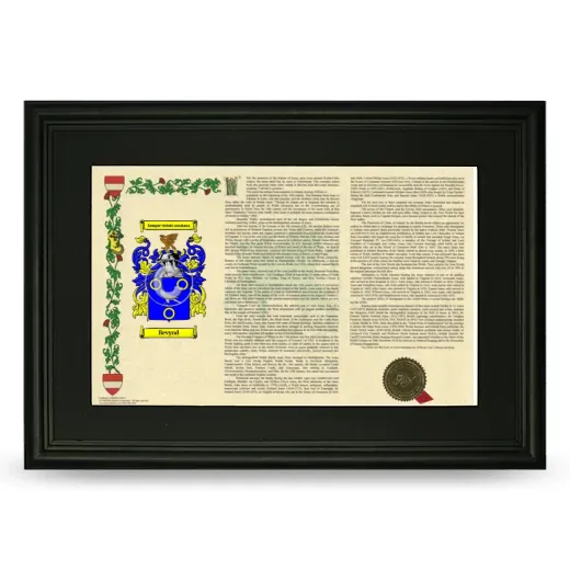Bevynd Deluxe Armorial Landscape Framed- Black