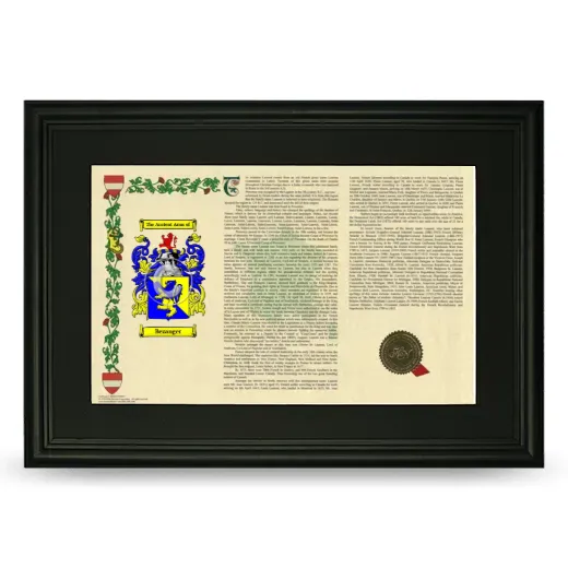 Bezanger Deluxe Armorial Landscape Framed- Black