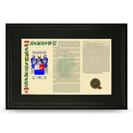 Bibi Deluxe Armorial Landscape Framed- Black