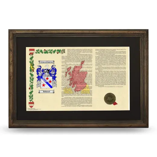 Bickeard Deluxe Armorial Landscape Framed - Brown