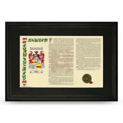 Bicker Deluxe Armorial Landscape Framed- Black